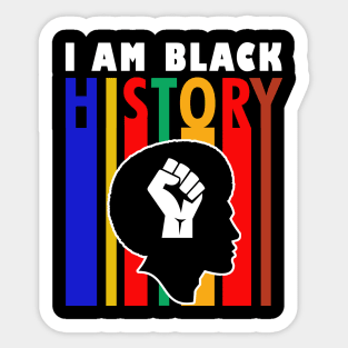 I Am Black History Sticker